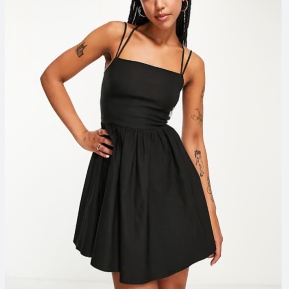 ASOS DESIGN lace up back structured mini prom dress NWT - Picture 3 of 11